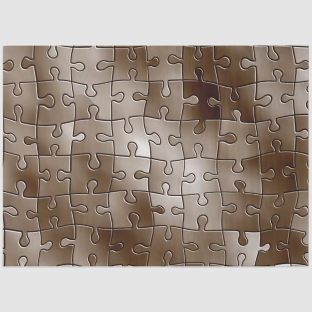 brown puzzle pieces tissue paper (Front)