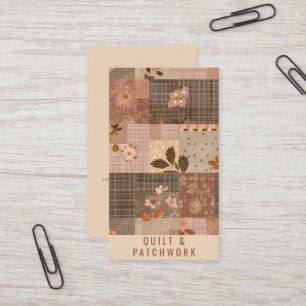Brown Quilt Patchwork Handmade Clothing Business Card
