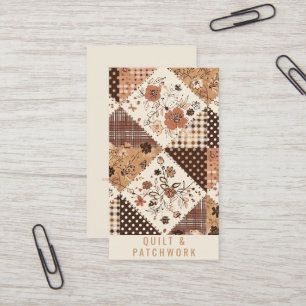 Brown Quilt Patchwork Handmade Clothing Business Card