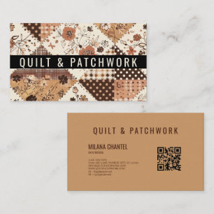 Brown Quilt Patchwork Handmade Clothing Business Card