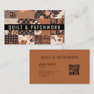 Brown Quilt Patchwork Handmade Clothing Business Card