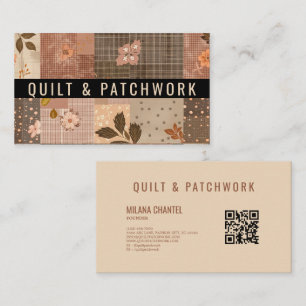Brown Quilt Patchwork Handmade Clothing Business Card