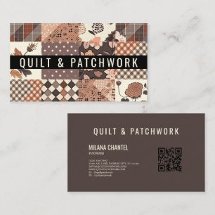 Brown Quilt Patchwork Handmade Clothing Business Card