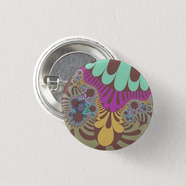 Brown Rainbow Mod 3 Cm Round Badge (Front & Back)