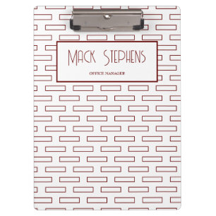 Brown Rectangles Name Clipboard