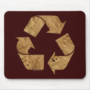 Brown Recycle Sign Mouse Mat