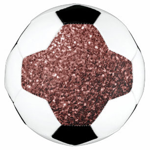 Brown red faux glitter sparkles bling football
