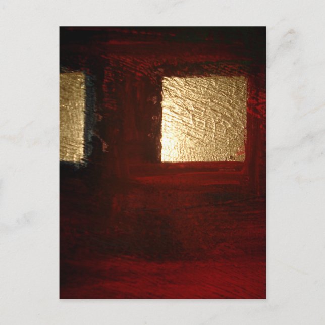 Brown Red Gold Abstract Postcard (Front)