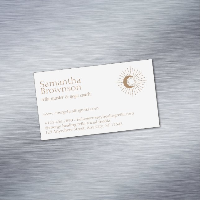 Brown Reiki Master Magnetic Business Card (In Situ)