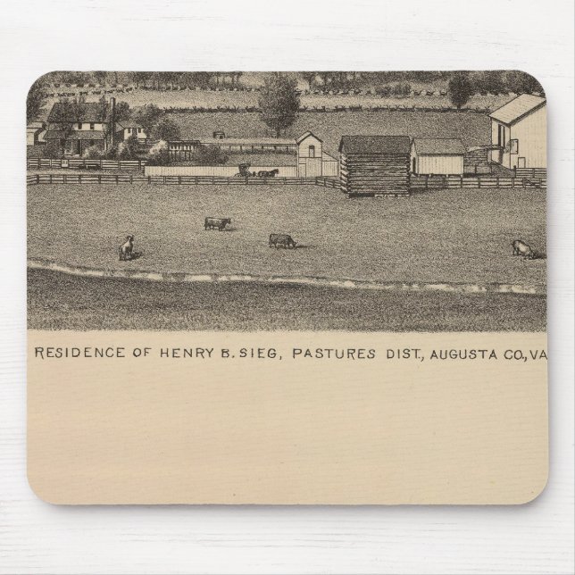 Brown residences, Augusta County Mouse Mat (Front)