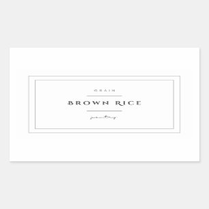 Brown Rice Food Label Stickers
