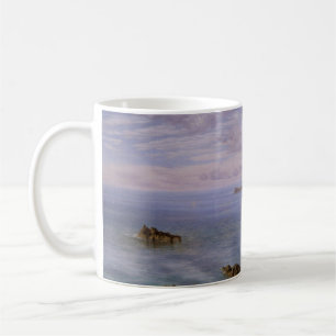 BROWN ROCK FORMATION ON BODY OF WATER DURING DAYTI COFFEE MUG