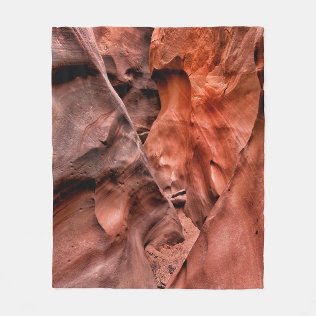 Brown rock formations fleece blanket (Front)
