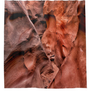 Brown rock formations shower curtain