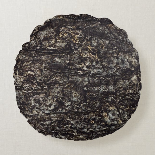 Brown rock round cushion (Front)