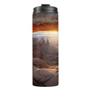 BROWN ROCKY MOUNTAIN DURING SUNSET THERMAL TUMBLER