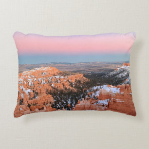 BROWN ROCKY MOUNTAIN UNDER BLUE SKY DECORATIVE CUSHION