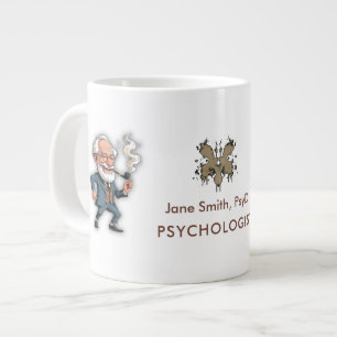 Brown Rorschach Psychology Customizable Freud Figu Large Coffee Mug