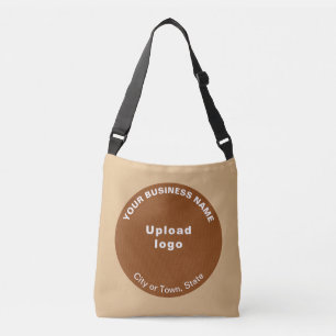 Brown Round Shape Business Brand on Crossbody Bag