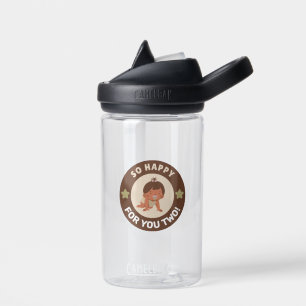 Brown Round Sticker Baby Water Bottle
