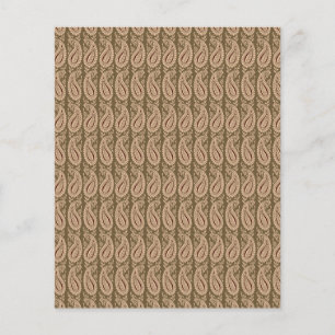 Brown rug featuring a detailed motif pattern with flyer