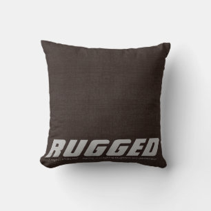 Brown RUGGED tough determined manly Cushion