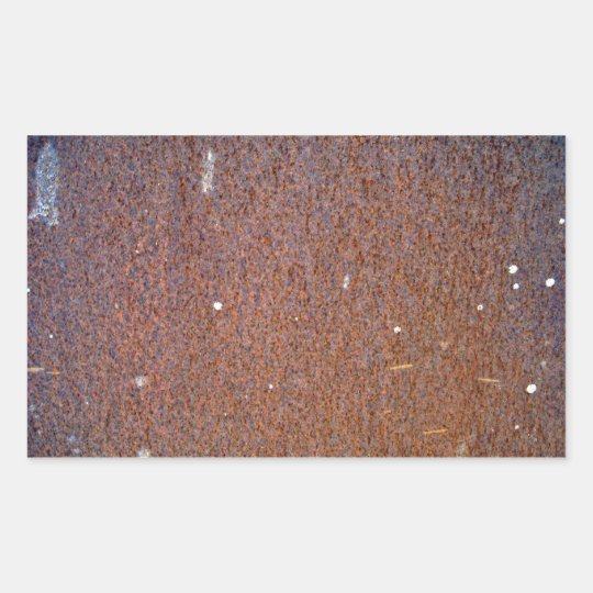 Brown Rust Metal Texture Rectangular Sticker