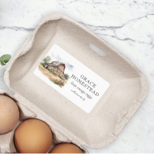 Brown Rustic Barn Farm Egg Carton