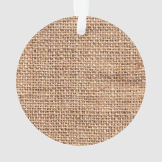 Brown Rustic Burlap Texture Ornament