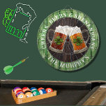 Brown Rustic Wood Cheers Beers Shenanigans Dart Bo Dartboard<br><div class="desc">Cheers Beers and Shenanigans  Beer stein mugs with 4-leaf clover shamrock. This Irish Beer Drinking-themed dartboard is just right  for your occasion and makes the perfect personalised Gift,  it's great for graduation weddings,  parties,  family reunions,  and just everyday fun. Our easy-to-use template makes personalising easy.</div>