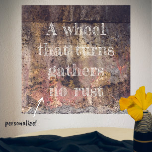 Brown rusty pattern poster