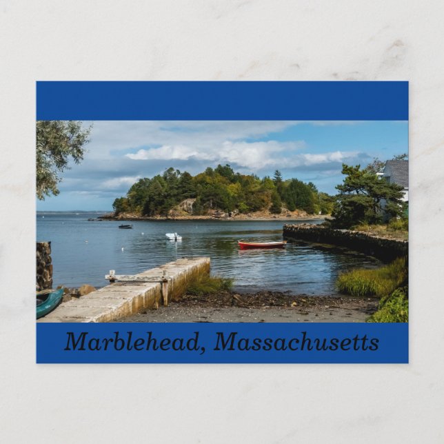 Brown’s Island, Marblehead, Massachusetts. Holiday Postcard (Front)