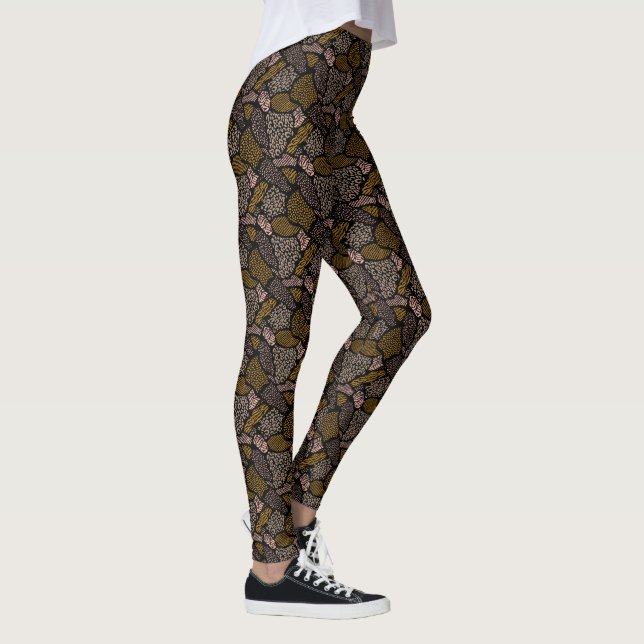 Brown Safari Animal Print Leggings (Right)