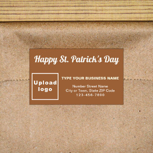 Brown Saint Patrick Business Rectangle Sticker