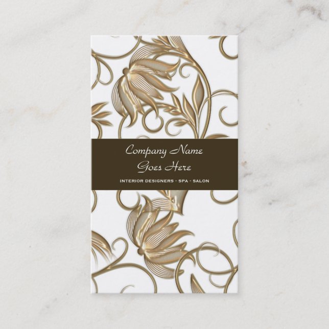 Brown salon spa hair stylist business card (Front)