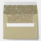 Brown Sand Envelope, Gold Glitter Lined