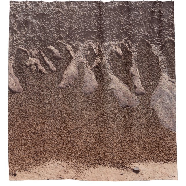 Brown sand shower curtain (Front)