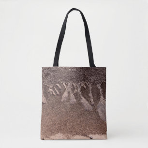 Brown sand tote bag