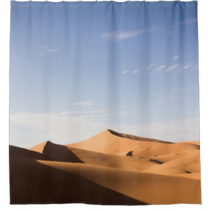 BROWN SAND UNDER BLUE SKY DURING DAYTIME SHOWER CURTAIN