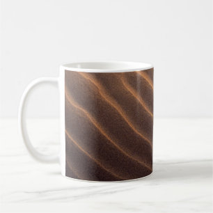 Brown sand with water in the morning coffee mug