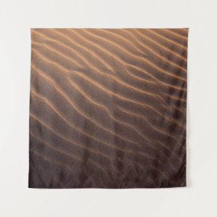 Brown sand with water in the morning tapestry