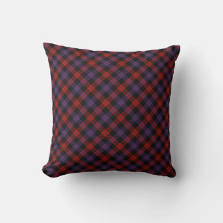 Brown Scottish Clan Tartan Throw Pillow