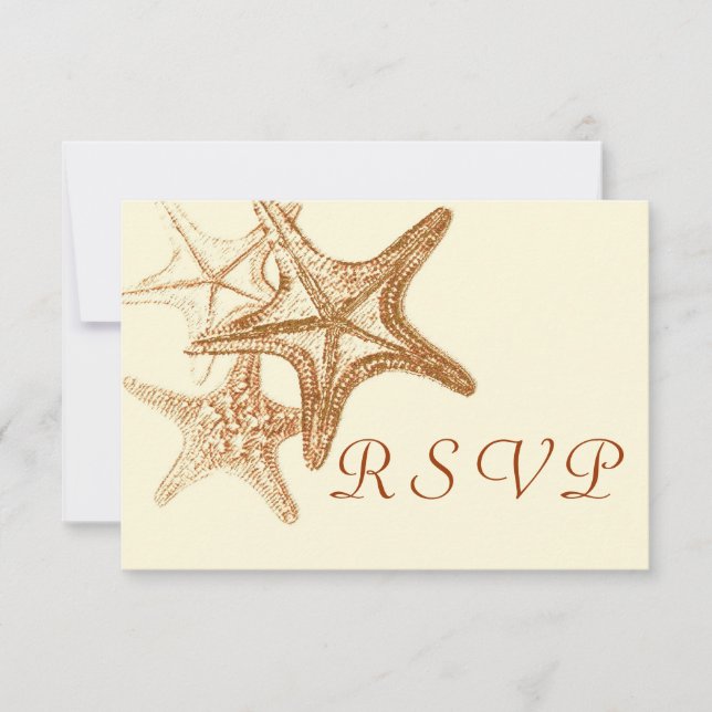 brown seastar RSVP Card (Front)