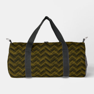 Brown shaded chevron pattern duffle bag