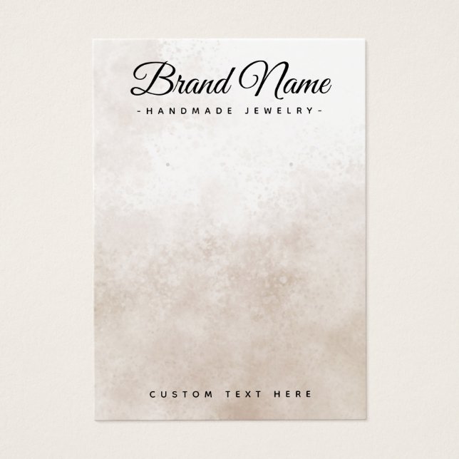 Brown shades paint background earring display card (Front)