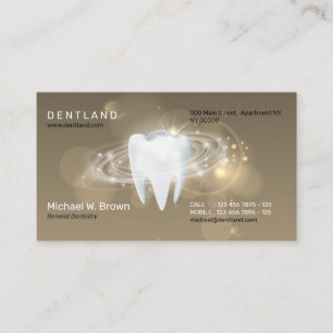 Brown Shadow Dental Dentistry Teeth Appointment Business Card