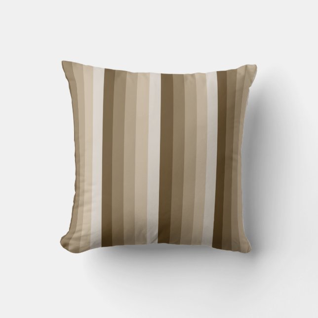 Brown shadow stripes cushion (Front)