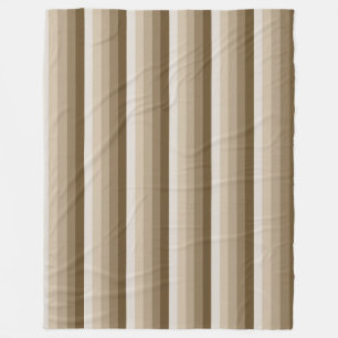 Brown shadow stripes fleece blanket