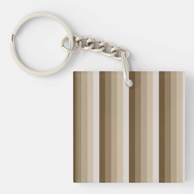 Brown shadow stripes key ring (Front)