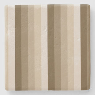 Brown shadow stripes stone coaster
